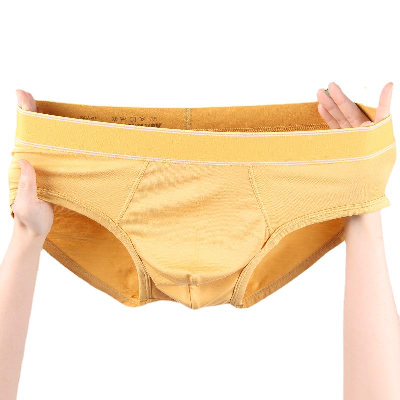 Men's Modal Cotton Mid-Waist Breathable Contrast Color Briefs