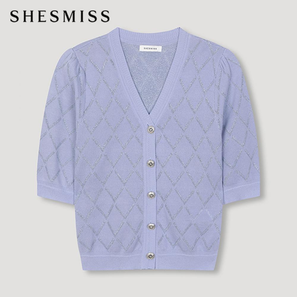 

She S miSS Half Sleeve Glitter Cardigan SSkcdn21090 Ll light blue/55