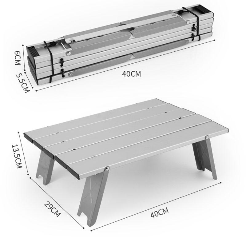 Ultralight Aluminum Folding Table Portable Mini Camping Desk Compact Design for Tent Picnic Outdoor Travel Tea Party