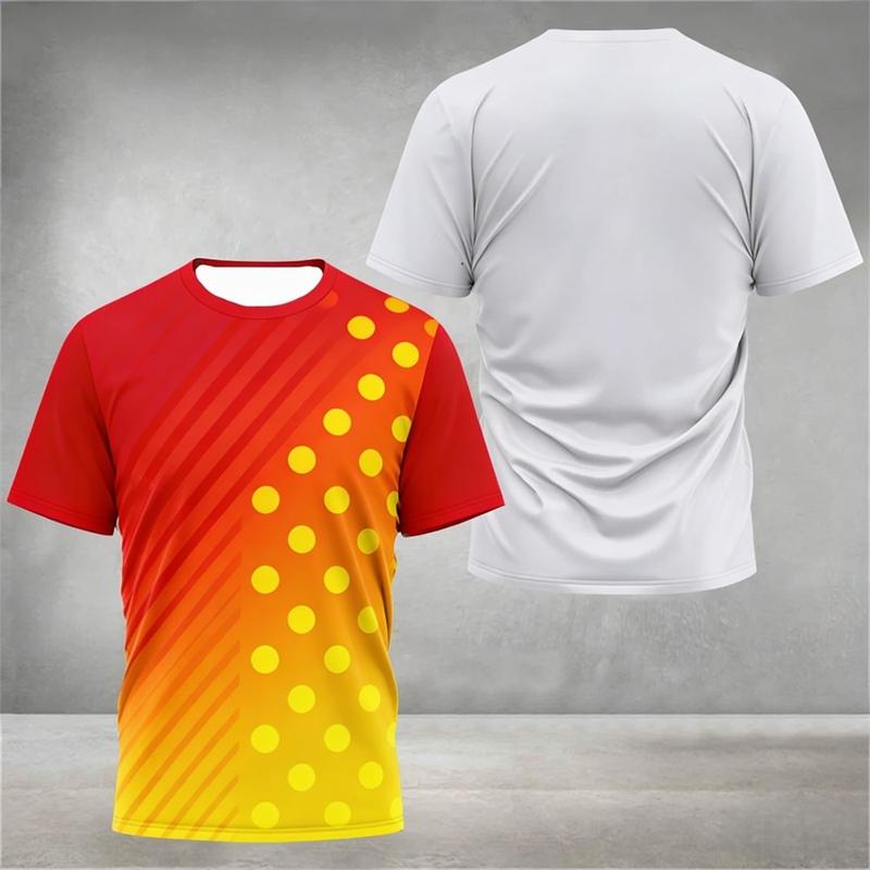 Simple Fashion Sports Fitness T Shirts For Men Summer Casual Outdoor Running Training T-shirts Loose Quick Dry Football Tees