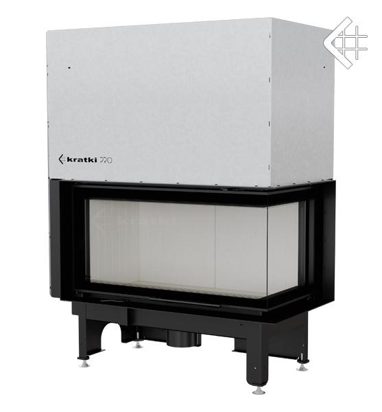 Steel Fireplace KRATKI NADIA Right 14 kW Ø 200 Lift-up