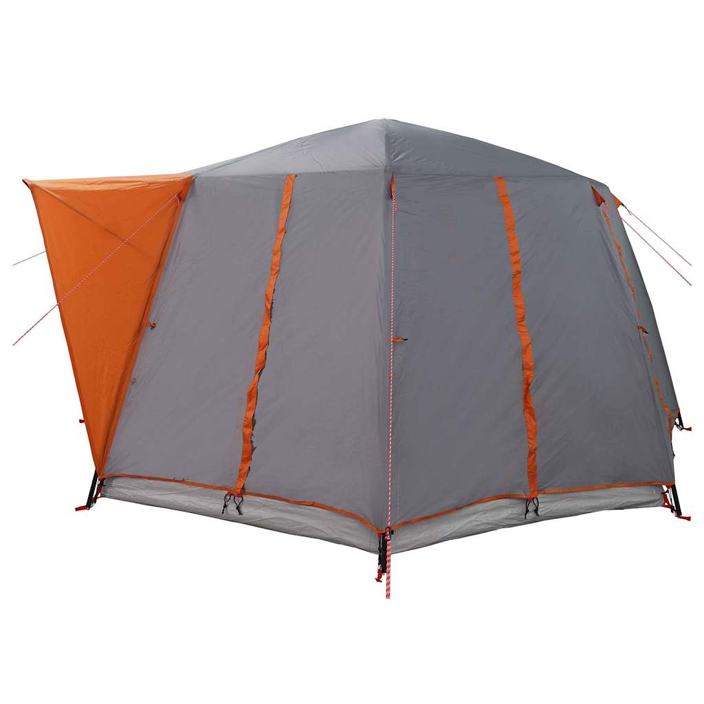 6 Person Tent with Grey and Orange Roof 425 x 396 x 222 cm