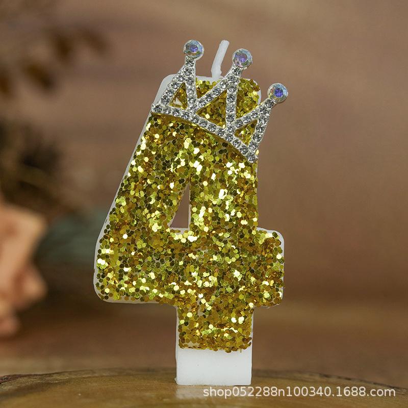 Number 4 Cake Candles, 8.5 Cm, 1 Pc. One Size