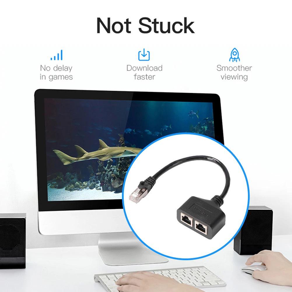 RJ45 Network Cable Splitter: 1-to-2/3/4 Port Ethernet Adapter and Extension Cable