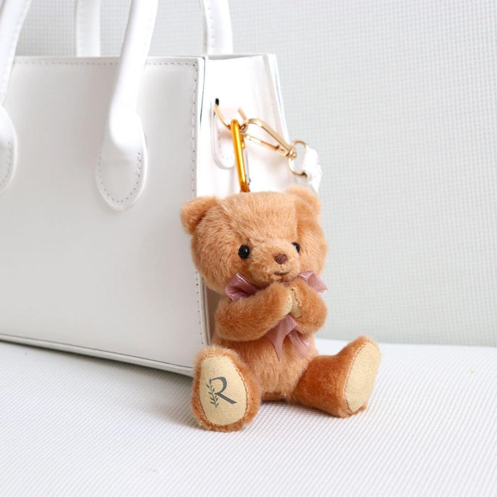 [Petit Luu] Coffret cadeau de peluches initiales de votre choix, Tête Initial Chocolat Cadeau Fleur T