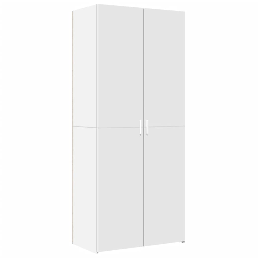 Vidaxl Cabinet, White, 80X42.5X225 Cm, Wood-based Material