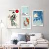 Japanese Yayoi Artist Ohara Koson Hokusai Geisha Minimalist Wall Art Canvas Painting Posters for Living Room Modern Home Decor
