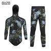 Diving Wetsuit Men 3mm Neoprene Hooded Separate Suit Spearfishing Snorkeling Cold Water Swimming