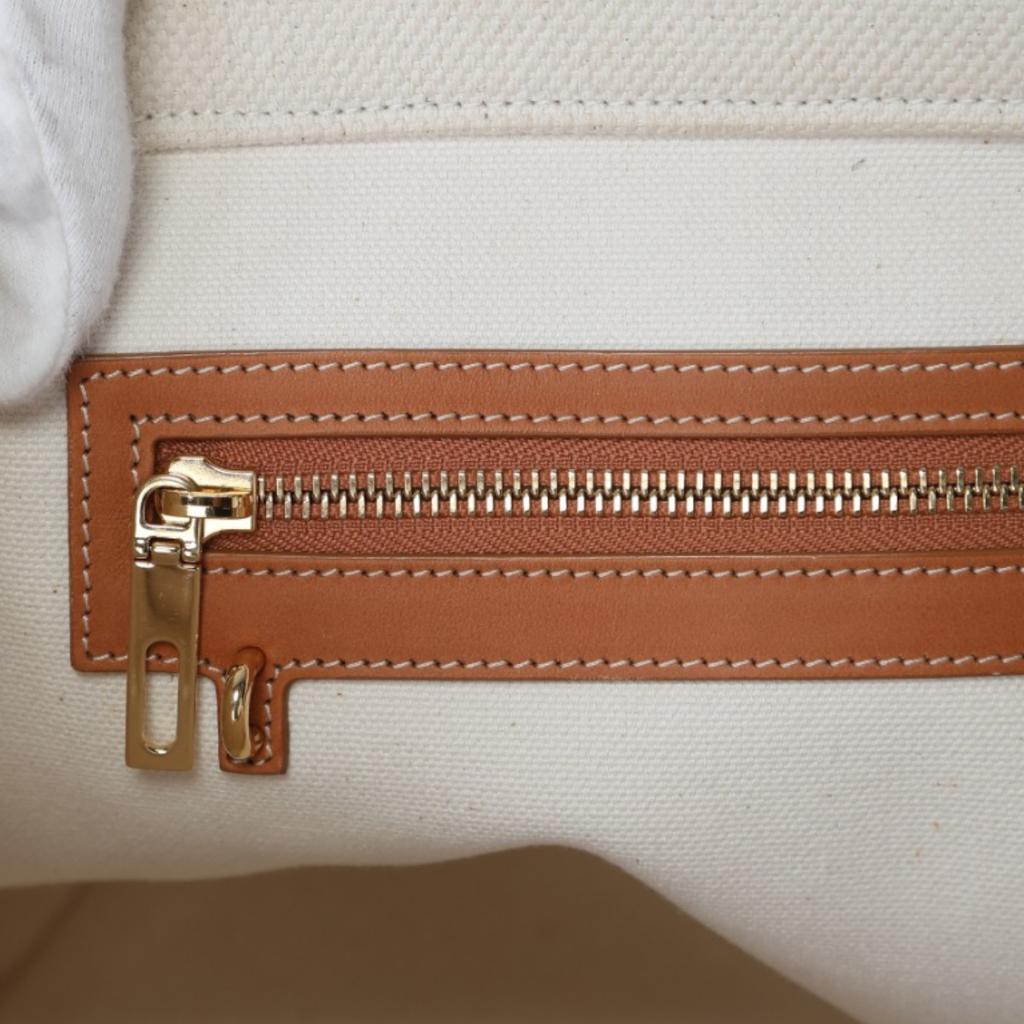 Celine Horizontalkava Tote Bag Canvas White Women 190062BNZ Used