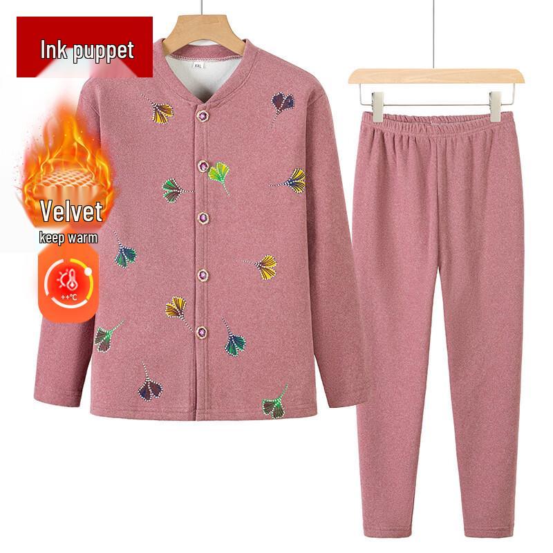 Women's Plus Size Fleece Thermal Underwear Set