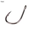 100PCS High Carbon Steel Fishing Hooks with Sharp Barb Hook Fishers Accessory Black with Hole