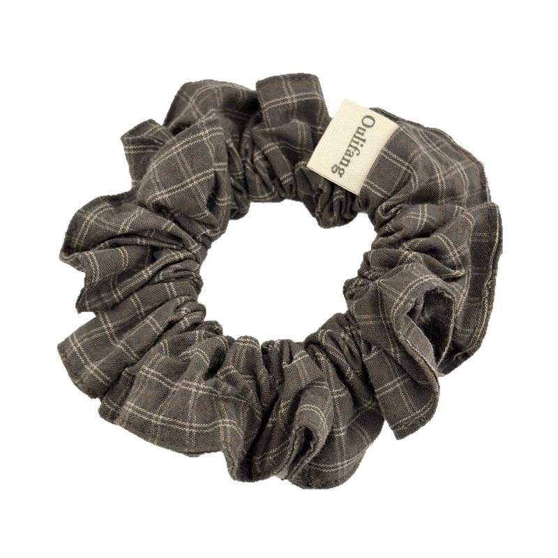 Retro Minimalist Checkered Fabric Small Hairband, High-end and Laid-back Hair Tie for Ponytail