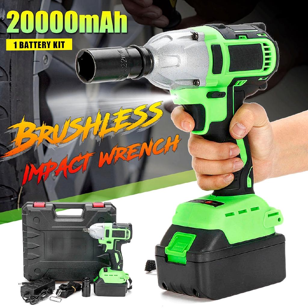 

Профессиональный бесщеточный аккумуляторный ударный гайковерт крутящий момент электроинструменты бытовой ремонт автомобиля 11×7×25см 2x battery