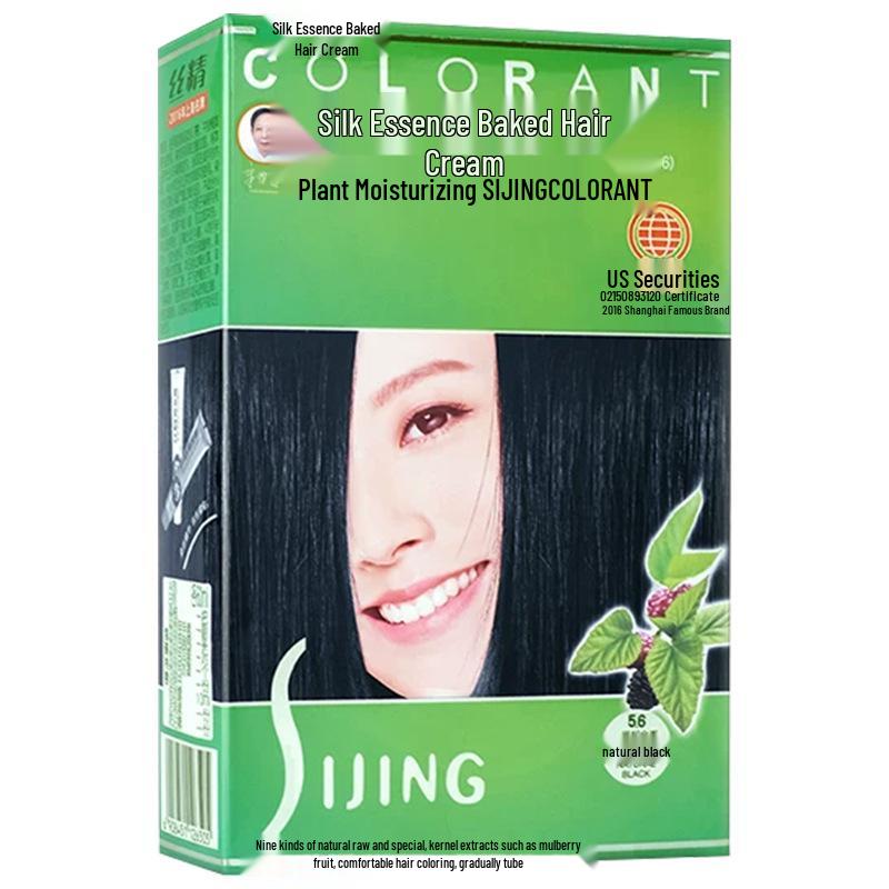 Zhang Hua Si Jing Plant-Based Black Hair Dye Cream To Cover Gray Hair