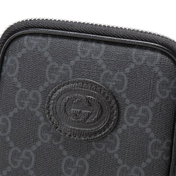 Gucci Klasická Mini Taška Přes Rameno z Plátna a Kůže Pánská Taška Přes Rameno Černá 700959-92TCF-1000