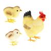 Artificial Lifelike Feathered Chick Sculpture Animals Figure for Home, Garden,
