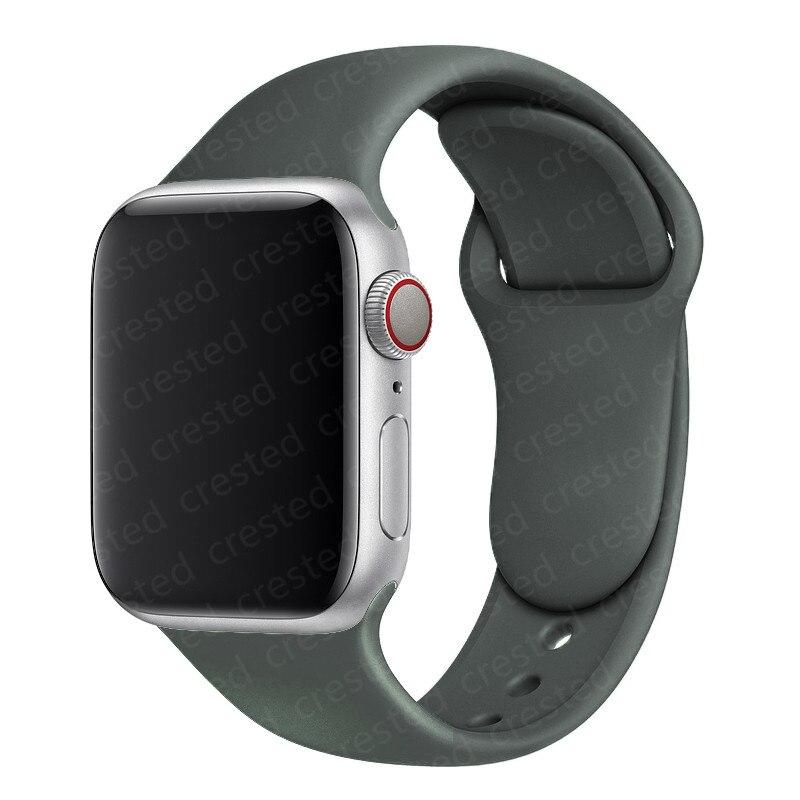 Silicone Strap For Watch Band 44mm 40mm 38mm 42mm Rubber Belt Wristband Bracelet iWatch1 2 3 4 5 Se 6 Band