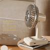 Portable Rechargeable Desktop Fan Mini Retro Cream Fan Portable Mini Electric Fan  Desk Use