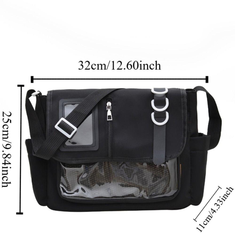 Japanische Harajuku Schultasche Unifarbene Umhängetasche Vielseitige Messenger Bag Damen