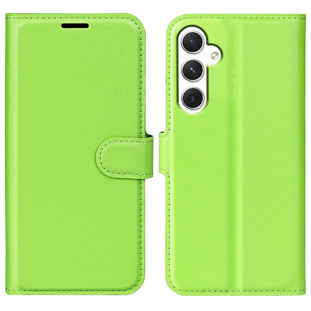 For Samsung Galaxy S24 Case Magnetic Closure Litchi Texture Leather Phone Cover