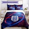 Set Biancheria da Letto Stampata Calcio Inghilterra 3 Pezzi Copriletto Traspirante Accogliente come Regalo per la Casa Nuova o per le Feste