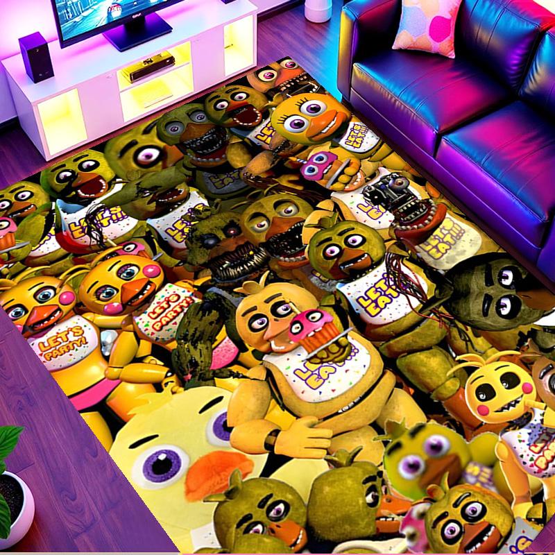 Five Nights at Freddy's Druckteppich, Waschbarer Bodenteppich, Für Eingangsbereich Schlafsaal Waschküche Büro Arbeitszimmer, Heimdekoration Geburtstag Weihnachtsgeschenk