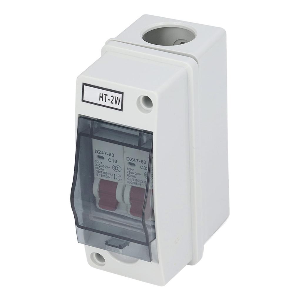 Distribution Box IP65 Waterproof 2 Way Flame Retardant MCB C Type Distribution Case for Outdoor Use