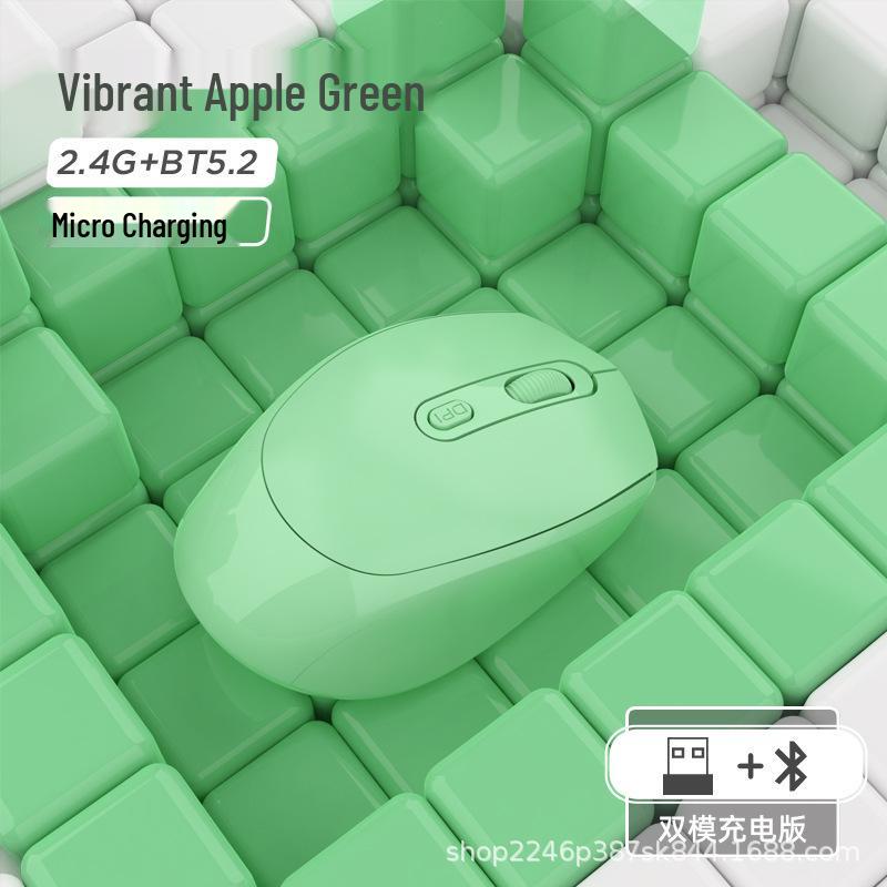 Rechargeable Silent Bluetooth 2.4G Wireless Office Mouse for Tablets - Universal Design