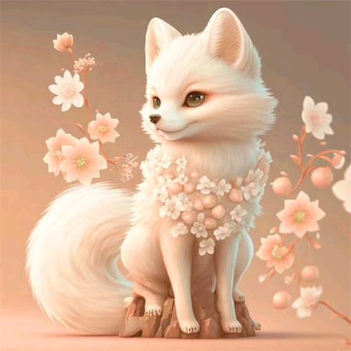 Diamant-Malerei voller Bohrer Fuchs Cartoon Home Decor Stickerei Mosaik Tier Blume Kreuzstich Kristall Wandkunst