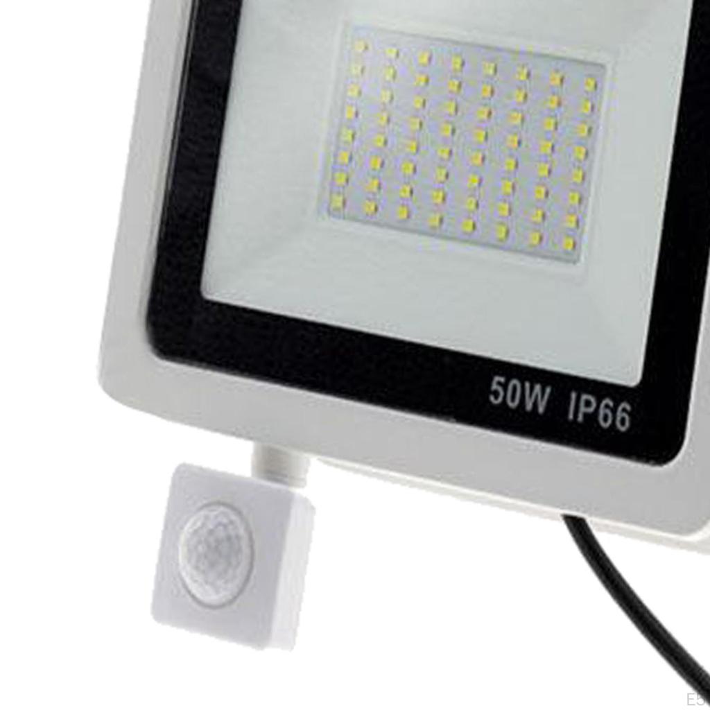 Bright Floodlight Work Lamp Motion Sensor for Outdoor Garden Yaed Flood Light, Cold White