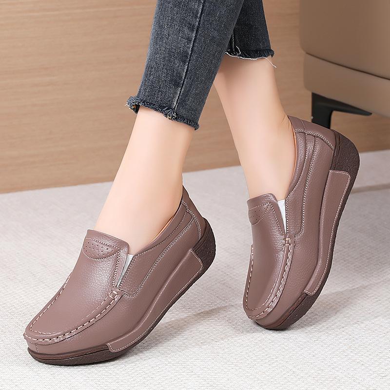 

Spring and Autumn Large Size Women s Shoes New Thick-soled Casual Single Shoes One-Pedest Shoes 41