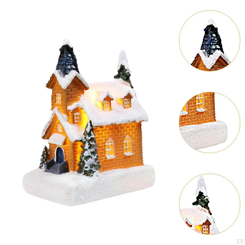 Lighted Up Christmas Village House Scene Decoration LED
