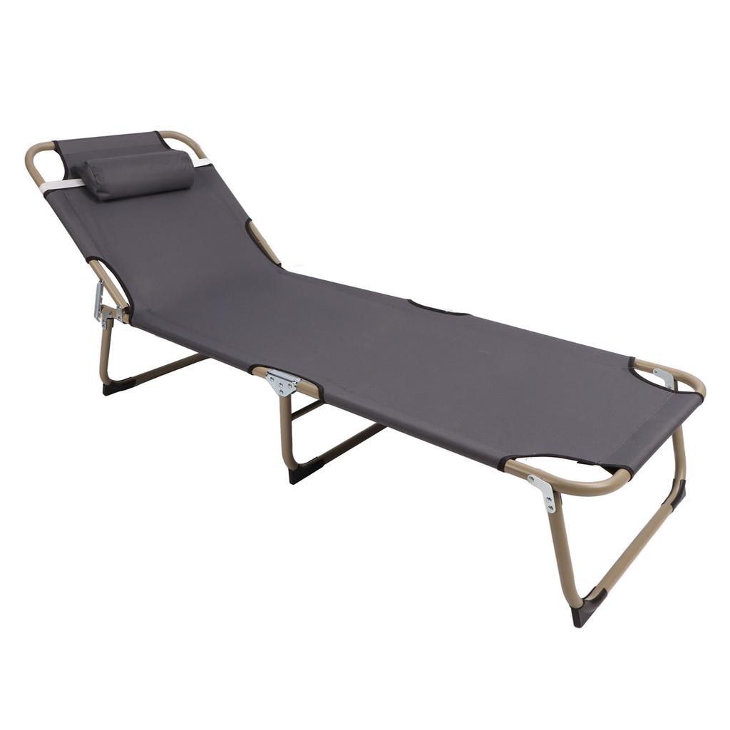 Camping-Feldbetten mit Kissen Legierung Wasserdicht Bequem Verstellbares Schlaf-Bett für Camping Pool Strand Terrasse
