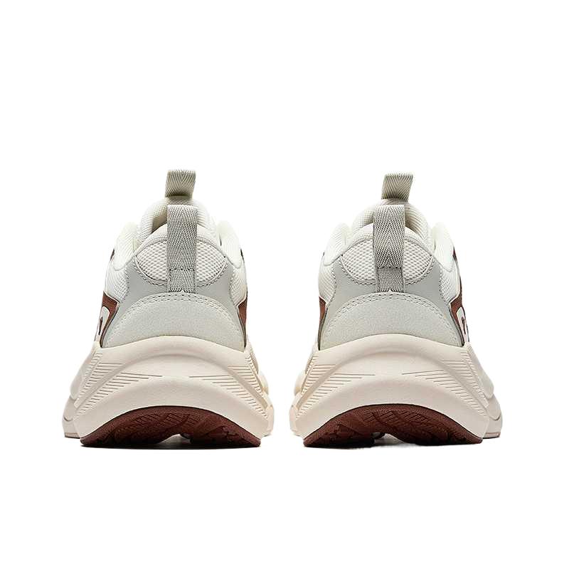 ANTA Men Retro Casual Dad Shoes Off White Brown 112548840-2