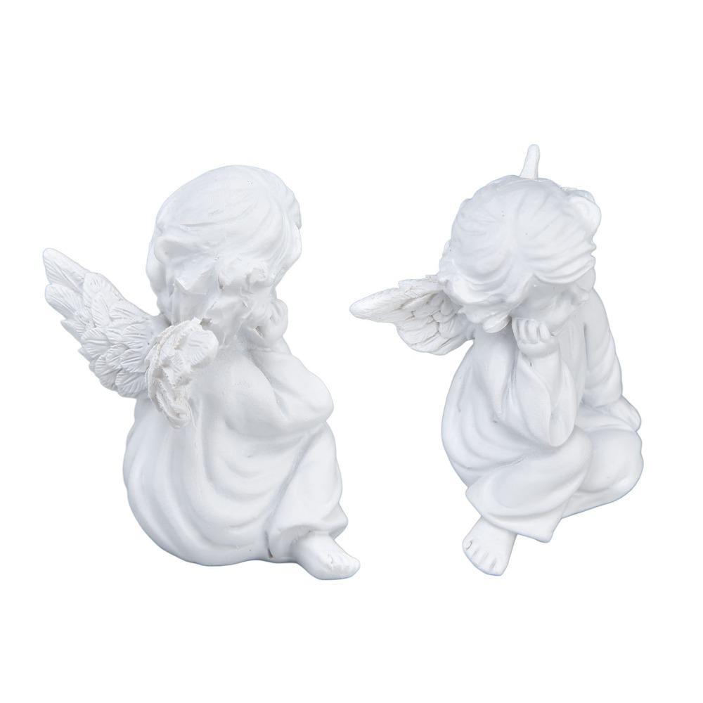 2.17x2.56x1.57in Cherub Figurine Resin European Style Ornament Table & Vanity Decor