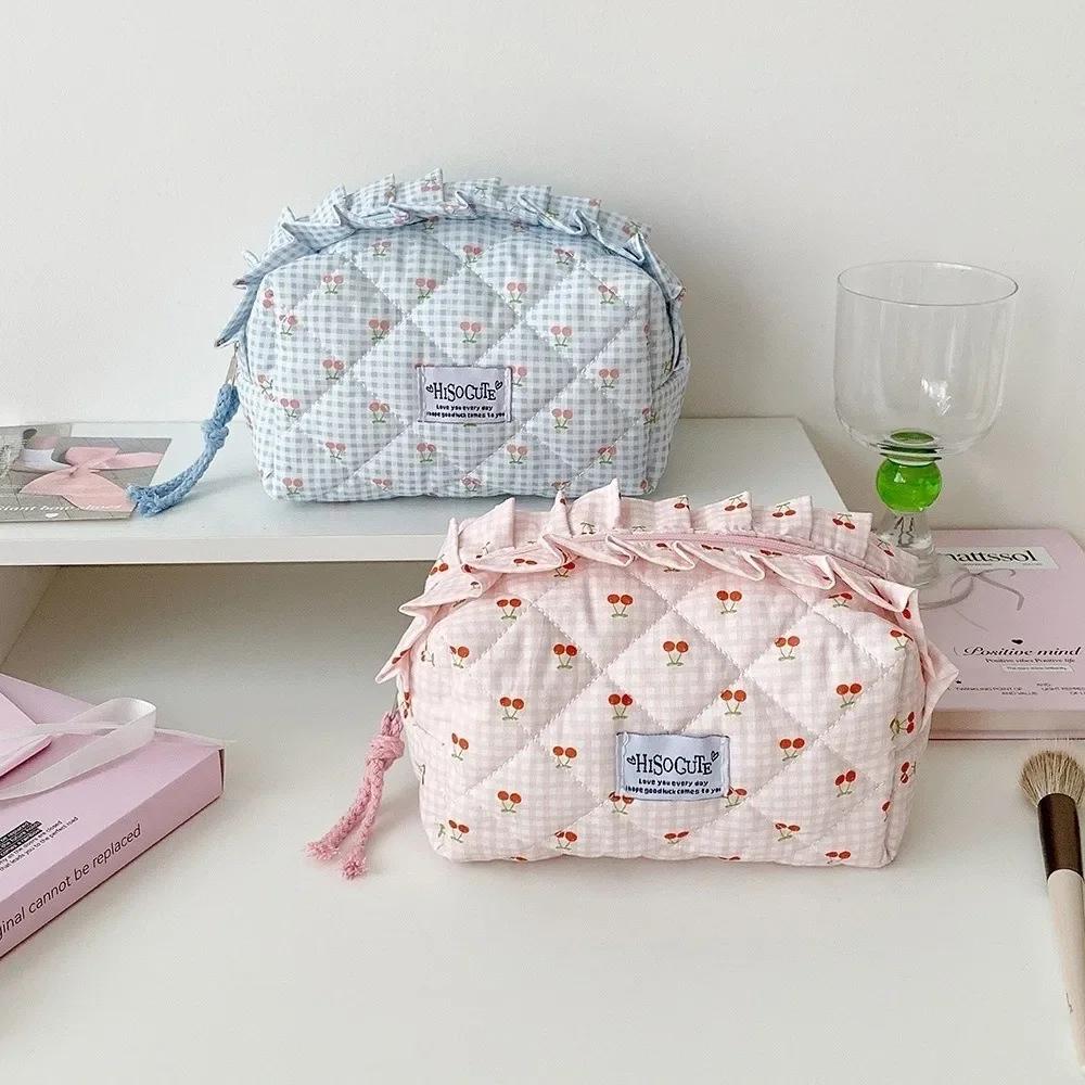 New Cherry Makeup Bag Large Capacity Multifunctional Toiletry Handbag Cosmetic Organizer