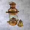 Nautical Copper Lantern with Brass Finish  Marine Ship Oil Lamp for Coastal Home Decor