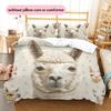 Biancheria da letto con motivo alpaca Decorazione per la casa Regalo di compleanno (1 * copripiumino + 2 * federa, senza nucleo)