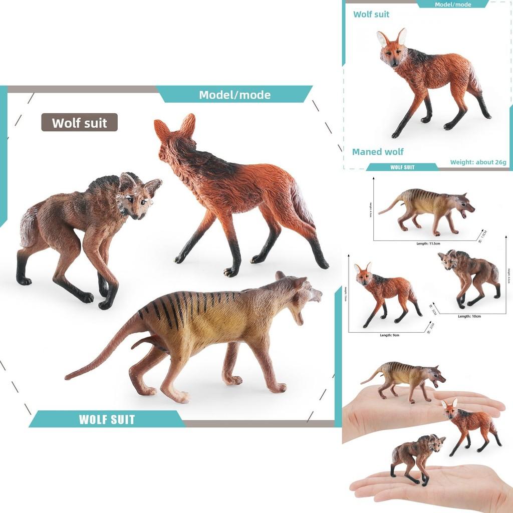 Simulated Wild Animal Wolf Model Ornament For Kids Educational Display With Realistic Design