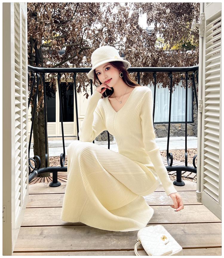 High-Quality Autumn Winter Knit Fishtail Sweater Dress