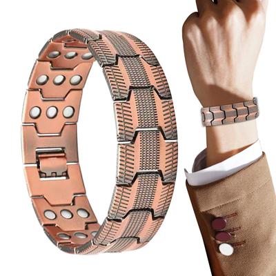 Copper Magnetic Bracelet for Men Mens Copper Bracelets Wristband Jewelry for Energy Health Benefits Exercise Activities Business