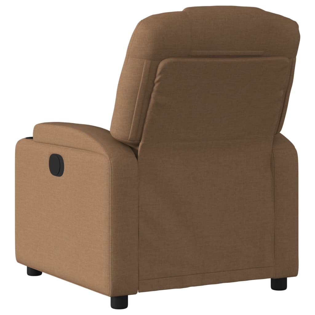 Vidaxl Foldable Armchair, Brown, Upholstered In Fabric