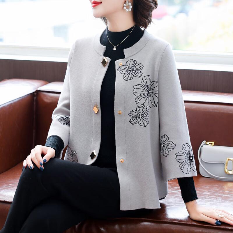 Женский кардиган жаккардовой вязки Baolianduo 2XL