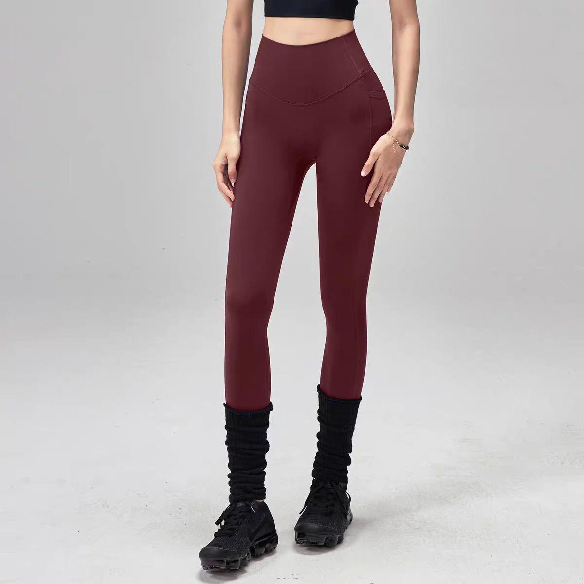 

Peach Lift High Waist Yoga Pants with Pockets - Women s Butt Lifting Workout Tights XL [125-140 lbs]