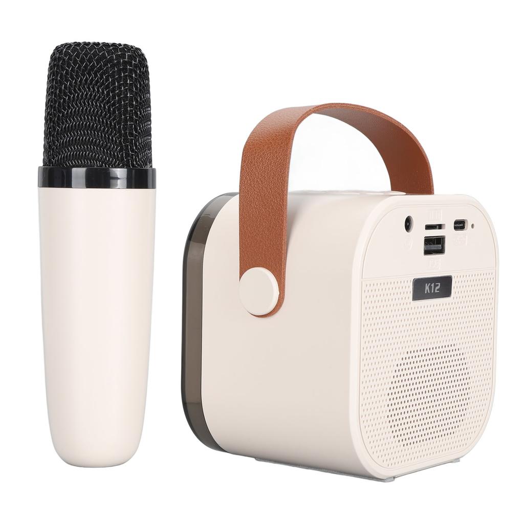 Przenośny system karaoke LED dynamiczne światło mały głośnik Bluetooth z mikrofonem dla dzieci w wieku od 4 do 12 lat i dorosłych