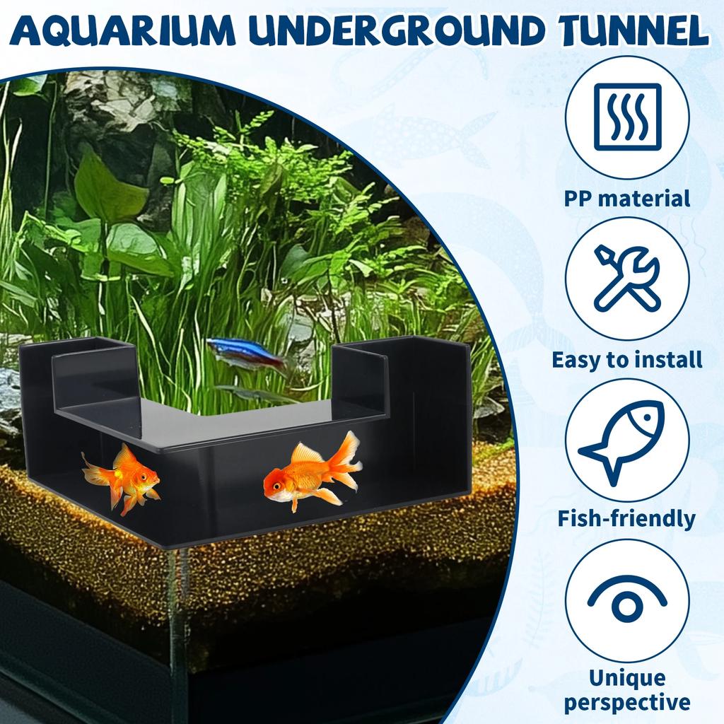 1/2Pcs Shrimp Cave Aquarium Tunnel Corner Aquarium Cave L-Shape Hiding Viewing Tunnel Fish & Shrimp Play Hideout for Fish Tank
