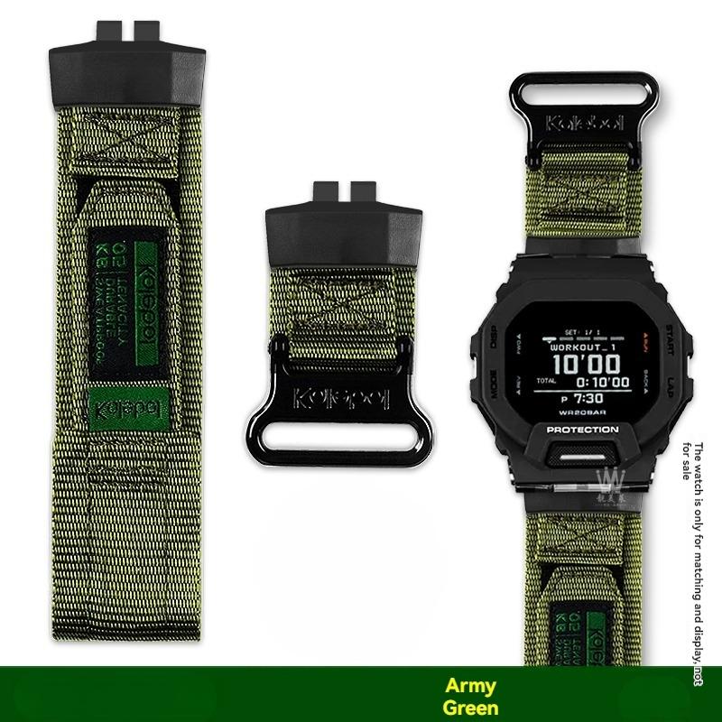 GBD 200 Nylon Watch Band For Casio G-SHOCK GBD-200SM/UU/RD GBD 200-1/2/9 Modified Canvas Watch Strap Men Outdoor Sports Bracelet