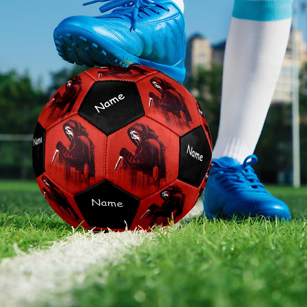 Custom Name Halloween horror Theme Size 5 Soccer Ball, Suitable for Both Indoor and Outdoor Matches, a Gift Suitable for Everyone.