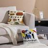 Nostalgic pop fashion FFriends TV Cushion Cover Throw Pillow Cover Hidden Button Durable Polyester Chair Cushion
