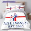 Millwall FC Pattern Bedding Home Decoration Birthday Gift ( 1 Duvet Cover + 2 Pillowcase, Without Core),fan Merchandise.